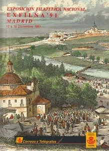 España Documento Filatélico para Album 15 anillas Exfilna 91 año 1991 (GR-247) - Picture 1 of 2
