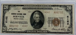1929 National currency $20 Berwick NB Nice VF (#2313) Charter 6162 Series 2. - Picture 1 of 2