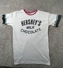 Vintage Hersheys Czekolada mleczna T-shirt Dorosły L Szary lata 90. Bawełna Pojedynczy przeszyw
