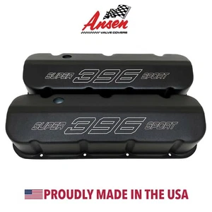 Big Block Chevy 396 SUPER SPORT Tall Valve Covers - BBC Tall Black - Ansen USA - Picture 1 of 5