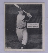 1949 Hage's Dairy Dee Moore San Diego Padres Rreds Dodgers Phillies