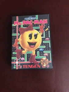 Sega Genesis Ms Pac-Man Tengen Video Game USA 1991 Game & Manual - Not Tested - Picture 1 of 6