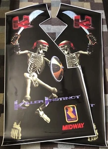 Killer Instinct Side Art Arcade Artwork KI Decal Overlay Sticker CPO Midway - Picture 1 of 12