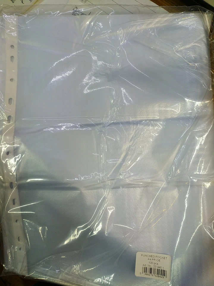 Buste Perforate Trasparenti Portadocumenti A4 (conf. da 100 x 5)  pz 500 - Immagine 1 di 1