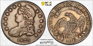 1833 PCGS XF45 Capped Bust Half Dollar Overton 106 50C - Gold Shield - TruView - Picture 1 of 5