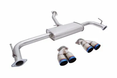 MEGAN RACING QUAD BURNT ROLLED TIPS AXLE BACK EXHAUST FOR 15-UP LEXUS NX200t - Image 1 of 4