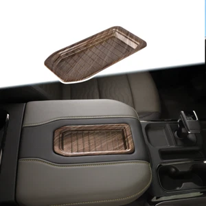 Wood Grain Center Armrest Storage Box Organizer Trim For Chevy Silverado GMC 19+ - Picture 1 of 12