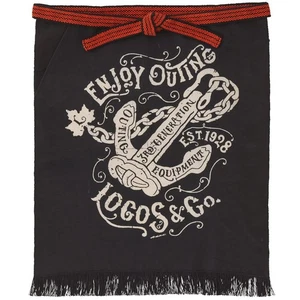 LOGOS Vintage schwarz Canvas Homaekake Schürze japanische traditionelle Outdoor Arbeitskleidung - Bild 1 von 2
