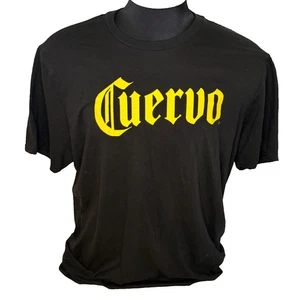Jose Cuervo Tequila Spellout Black T Shirt 2XL Gold Lettering Promo - Picture 1 of 7