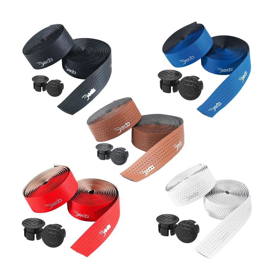 Road Bike Bicycle Handlebar Tape Grip Bar Drop Wrap Soft Leather Breathable  - Image 1 of 1