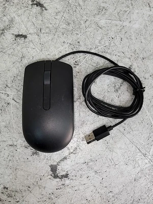 DELL MS116 USB Wired Mouse Black SEE NOTES - Image 1 of 3