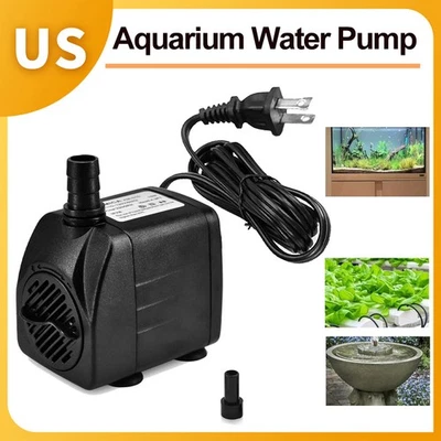 FUYUU_LIFE Ultra Quiet Submersible Water Pump Aquarium Fish Tank Fountain Small Filter Pump