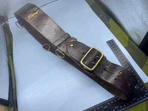 Original WW1 / WW2 British Army Officer's Sam Browne Leather Belt 36 inch Waist - Picture 1 of 12