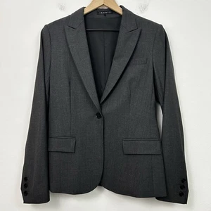 Theory Tailor Gabe B Blazer Gray Size 10 Wool - Picture 1 of 13