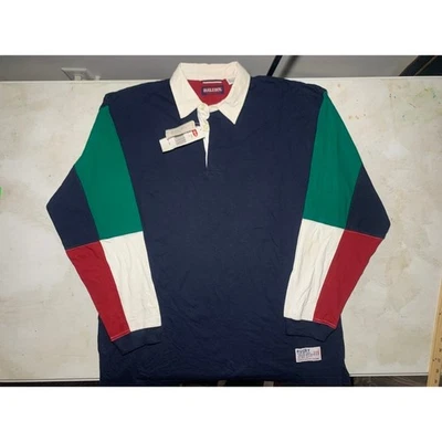 Camisa De Colección Bugle Boy Rugby Bloques de Color Manga Larga Para Hombre Grande Azul Marino Nueva Con Etiquetas Foto 1 de 4