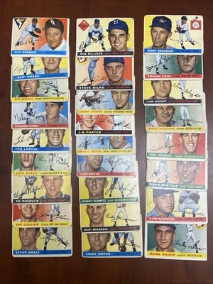 Lote de béisbol 1955 Topps - 26 tarjetas - mal estado - Hank Sauer Dick Donovan Foto 1 de 4