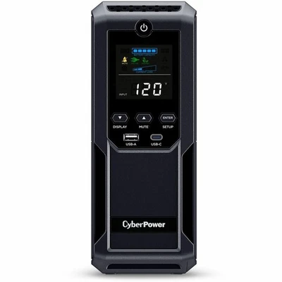 CyberPower Intelligent 1500VA Mini-tower 12-Outlet UPS with 2x USB Ports - Image 1 of 4