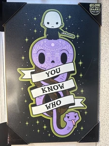 Harry Potter Glow in the Dark Wood Sign - You Know Who Wizarding World - Picture 1 of 2
