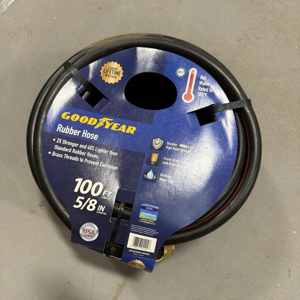 GOODYEAR CGYTSGC58100 MAXLITE 5/8" X 100 FT. PREMIUM DUTY RUBBER PLUS WATER HOSE - Image 1 of 1
