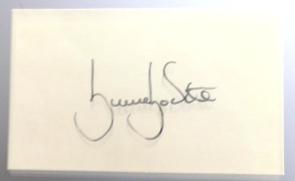 Bruce Bochte Hand-Signed Index Card - Image 1 of 1