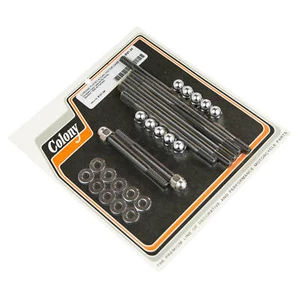 #8121-34 Motor Case Kit Acorn Head 1936-39 Harley-Davidson Flathead Chrome Colon - Picture 1 of 1