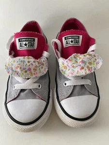 Converse All Stars- Gray/Fuchsua Oxford Shoe - Size 9- Worn One Time! - Picture 1 of 7