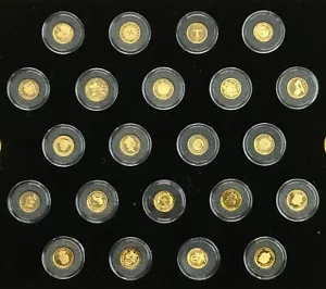 Las monedas de oro más pequeñas del mundo, oro 999 con certificado, SELECCIÓN (S1-8 - Imagen 1 de 45