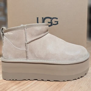Brand New 100% Authentic UGG Classic Ultra Mini Platform Sand 1135092 Boots - Picture 1 of 5