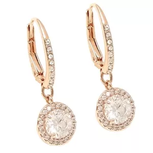Pendientes de gota 100 % genuinos SWAROVSKI 5638769 oro rosa brillante pavé constella - Imagen 1 de 3