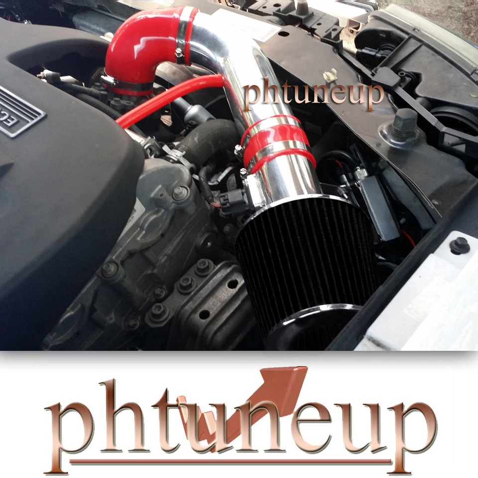 KIT ADMISIÓN AIRE PONTIAC G5 BASE GT 2.2 2.2L 2.4 2.4L ROJO 2007-2009 + FILTRO NEGRO Foto 1 de 1