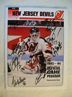 1993-94 New Jersey Devils Autographed Game Program Martin Brodeur Bill Guerin
