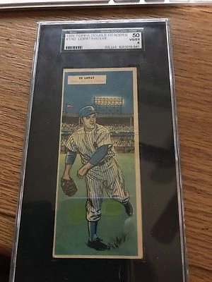 1955 Topps Double Header Card #41 Ed Lopat 42 Harvey Haddix SGC 50 MUITO BOM ESTADO/EX 4 - Imagem 1 de 2