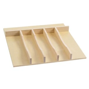 6 Slot 20x19 Silverware/Flatware Drawer Organizer Tray w/Divider (Natural Wood) - Picture 1 of 11