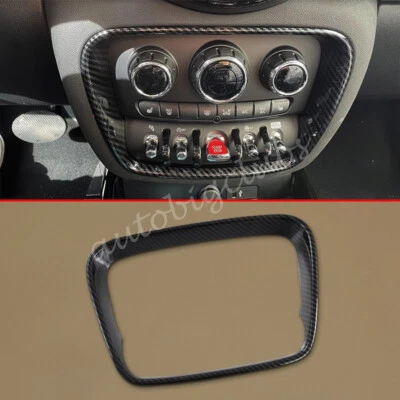 For MINI Clubman Cooper S 2020-2024 Carbon Fiber Dashboard AC Switch Cover Trims Foto 1 de 4