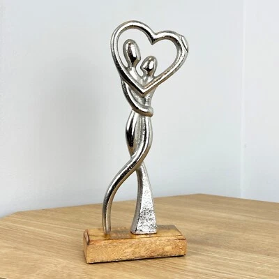 Ornament for Living Room Romantic Gift Lovers Couple Sculpture Figurine Heart - Image 1 of 4