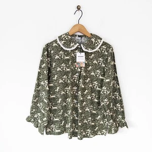 Batsheva x Laura Ashley Owenn Blouse Size 16 NEW Abercastle Print Green Floral - Picture 1 of 20