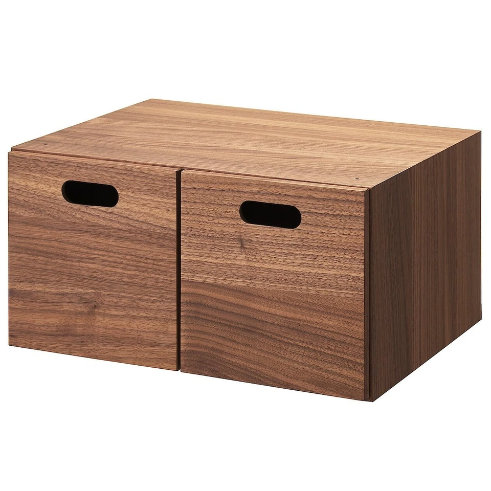 MUJI Wood Storage Chest 2 Way Half Drawer 2 Pieces 14.5 .3 in