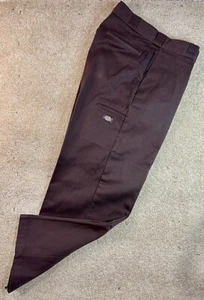 Dickies Men 85283 Loose Fit Double Knee Pocket Work Pant Brown 33x30 Actually 29 - Picture 1 of 8