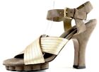 Marni Woman's Brown Suede Sandal Heels N7015* Size 40 EUR
