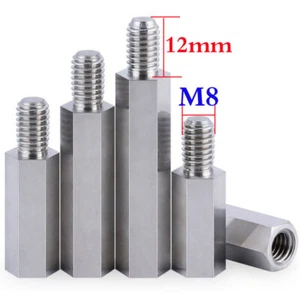 M8 + 12mm Male Female Stainless Steel Hex Column Standoff Support Spacer Pillar - Picture 1 of 12