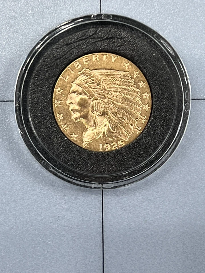1925 D $2.50 Dollar United States Indian Head Quarter Eagle Gold Coin $2 1/2 - Image 1 of 4
