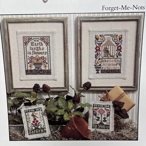 The Prairie Schooler Designer Series Forget-Me-Nots Chart Pattern Flowers Bird - Picture 1 of 2