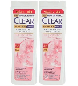 Clear Women Soft & Shiny Anti-Dandruff Shampoo With Silk Proteins 2 X 360ml - Picture 1 of 7