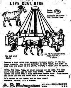 A.K. Brill Carnival Plan - #254 - Live Goat Ride - Picture 1 of 1