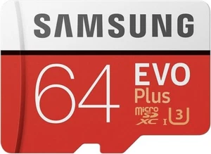 Carte micro SD Evo Plus Samsung 64 Go avec adaptateur SD - Zdjęcie 1 z 3