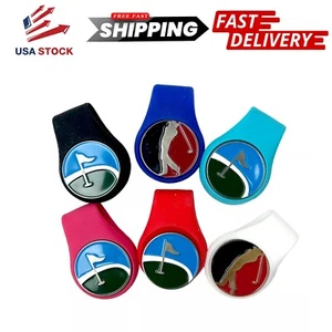 Silicone Golf Hat Clip Ball Marker Holders with Magnetic Multi-Colors - Picture 1 of 12