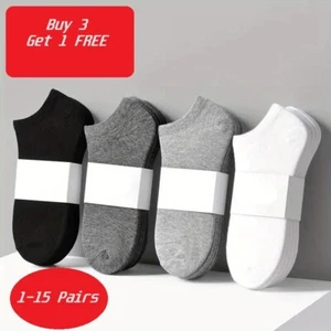 Mens Womens Trainer Liner Ankle Socks Invisible Cotton Low Cut Sports Socks lot~ - Picture 1 of 22