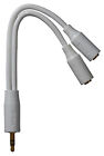 Câble d'extension stéréo Y, blanc, 3,5 mm - JAH742V