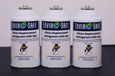 R134a Replacement Refrigerant with dye- CASE OF  3 CANS! - Image 1 of 4