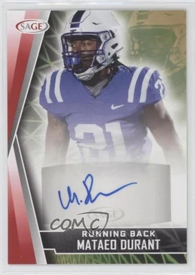 2022 SAGE Low Series Auto Red Mataeo Durant Mataed Durant #A-MD Auto - Image 1 of 2